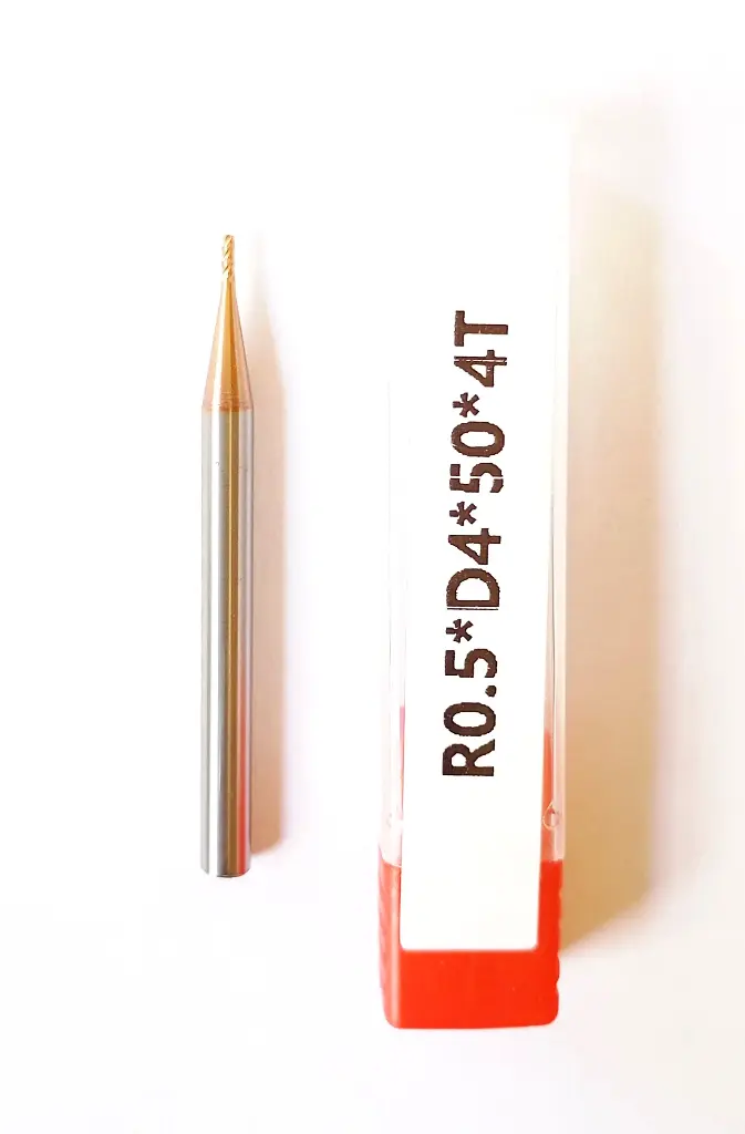 Carbide Ballnose R0.5*50L*FL4*d4*4F 55HRC Copper Standard
