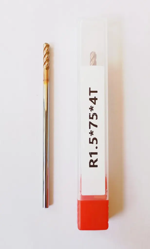 Carbide Ballnose R1.5*75L*FL13*d4*4F 55HRC Copper Standard