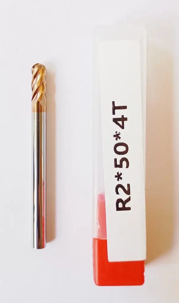 Carbide Ballnose R2*50L*FL11*d4*4F 55HRC Copper Standard