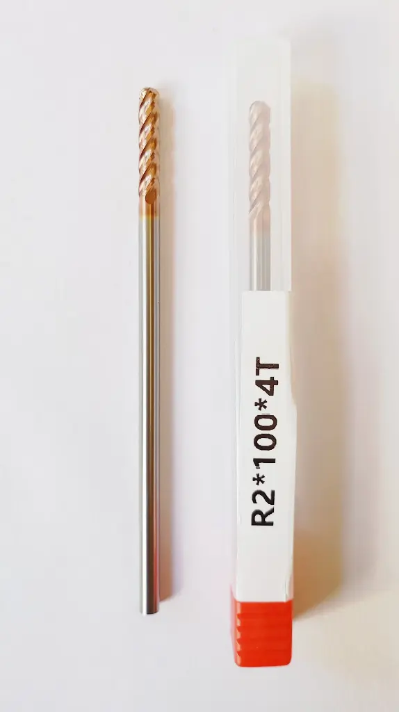 Carbide Ballnose R2*100L*FL21*d4*4F 55HRC Copper Standard