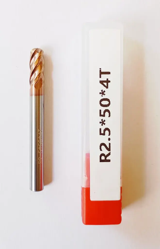 Carbide Ballnose R2.5*50L*FL14*d5*4F 55HRC Copper Standard