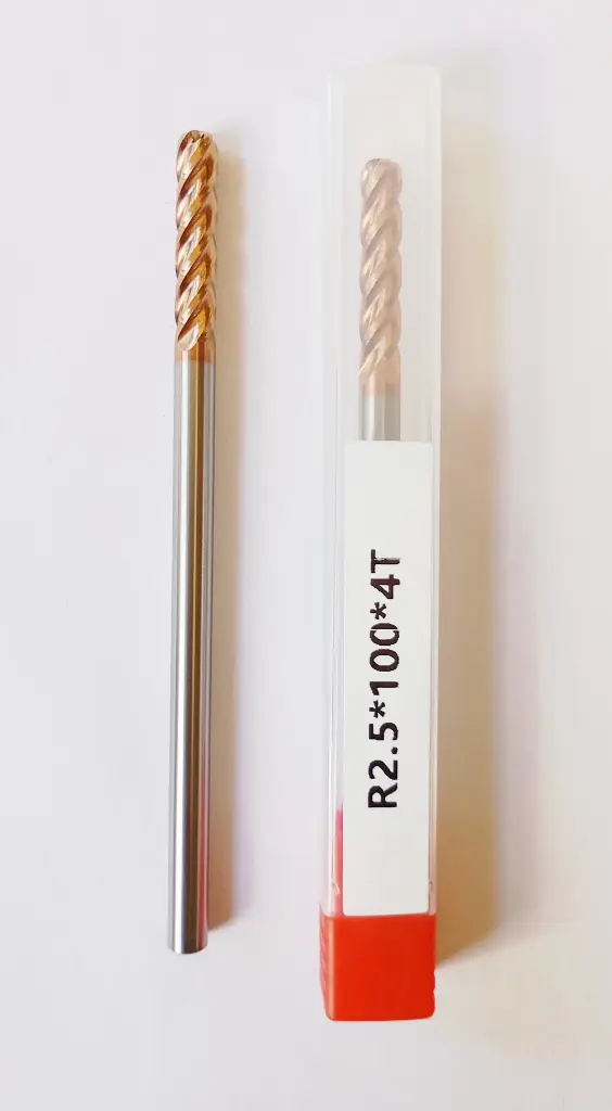 Carbide Ballnose R2.5*100L*FL15*d5*4F 55HRC Copper Standard
