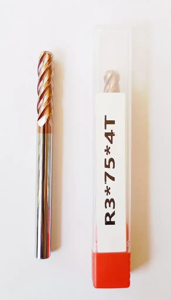 Carbide Ballnose R3*75L*FL26*d6*4F 55HRC Copper Standard