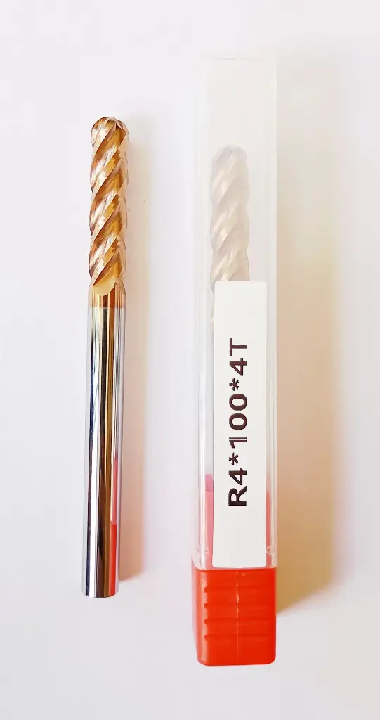 Carbide Ballnose R4*100L*d8*4F 55HRC Copper Standard