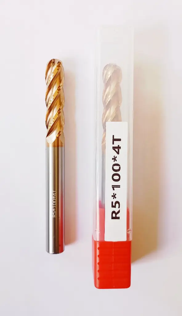 Carbide Ballnose R5*100L*d10*4F 55HRC Copper Standard