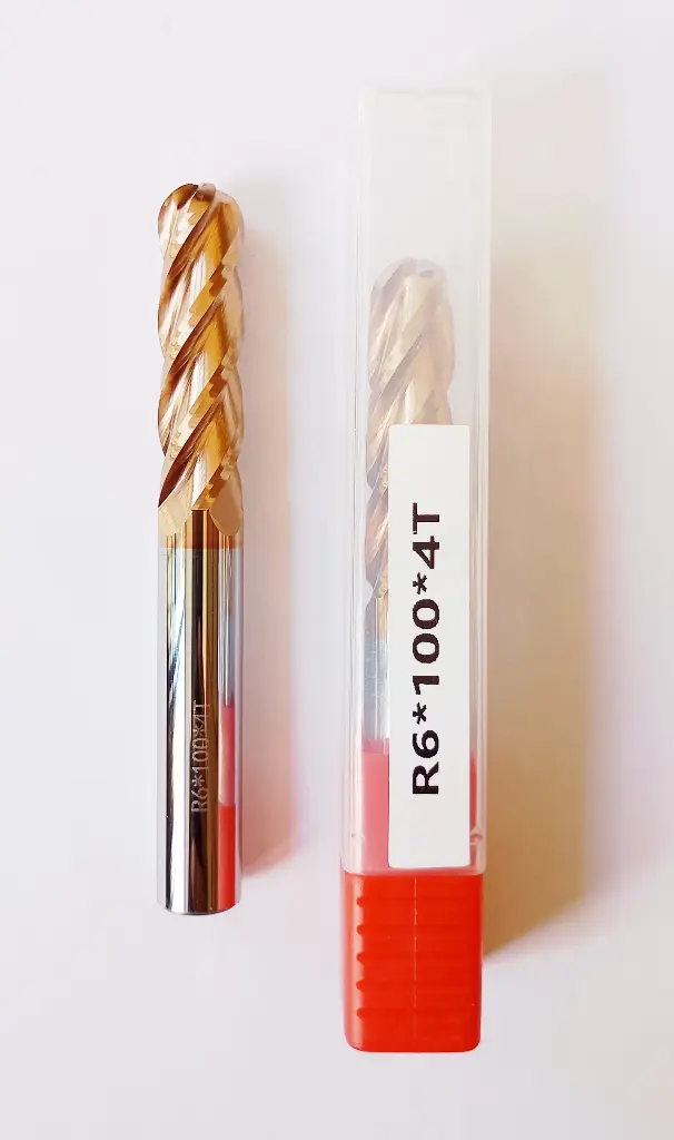 Carbide Ballnose R6*100L*FL50*d12*4F 55HRC Copper Standard