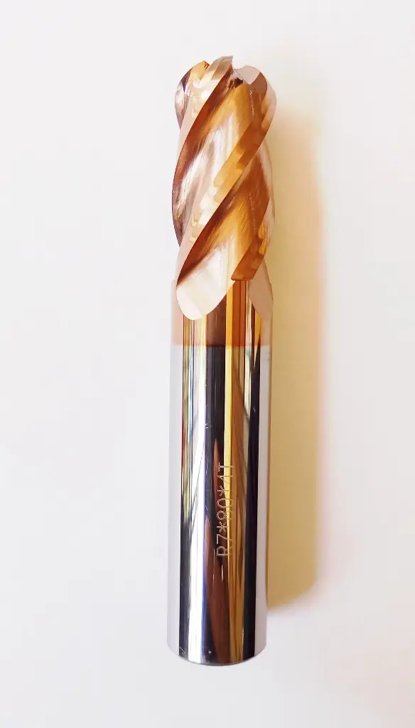 Carbide Ballnose R7*80L*FL36*d14*4F 55HRC Copper Standard