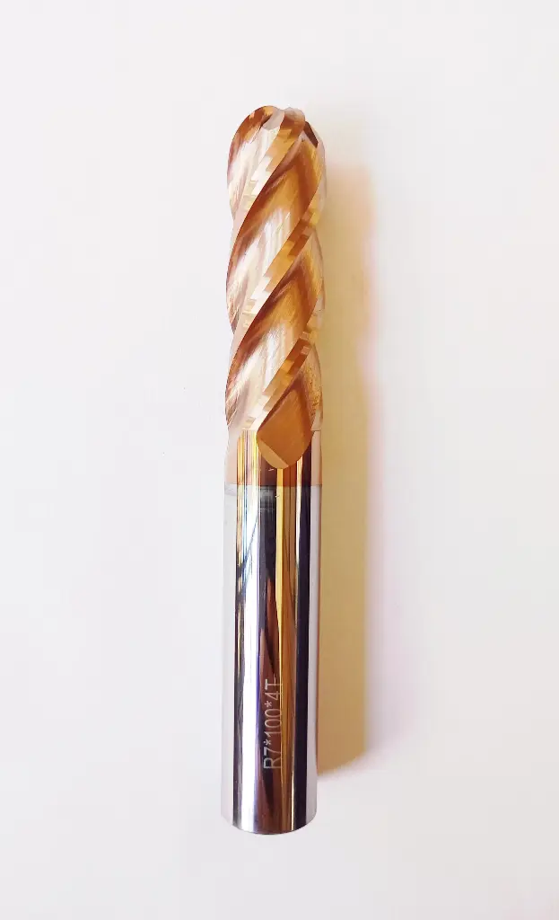 Carbide Ballnose R7*100L*d14*4F 55HRC Copper Standard