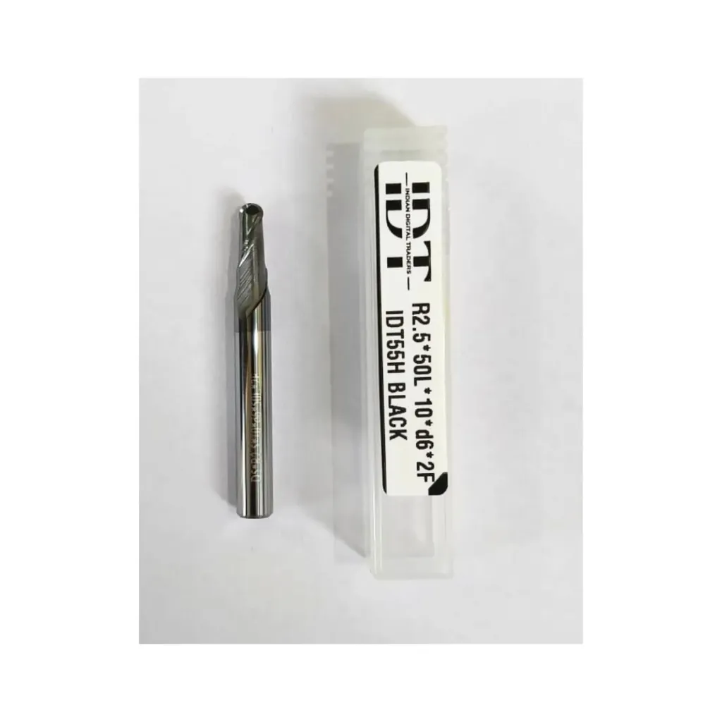 Carbide Ballnose R2.5*50L*FL10*d6*2F 55HRC Black Premium