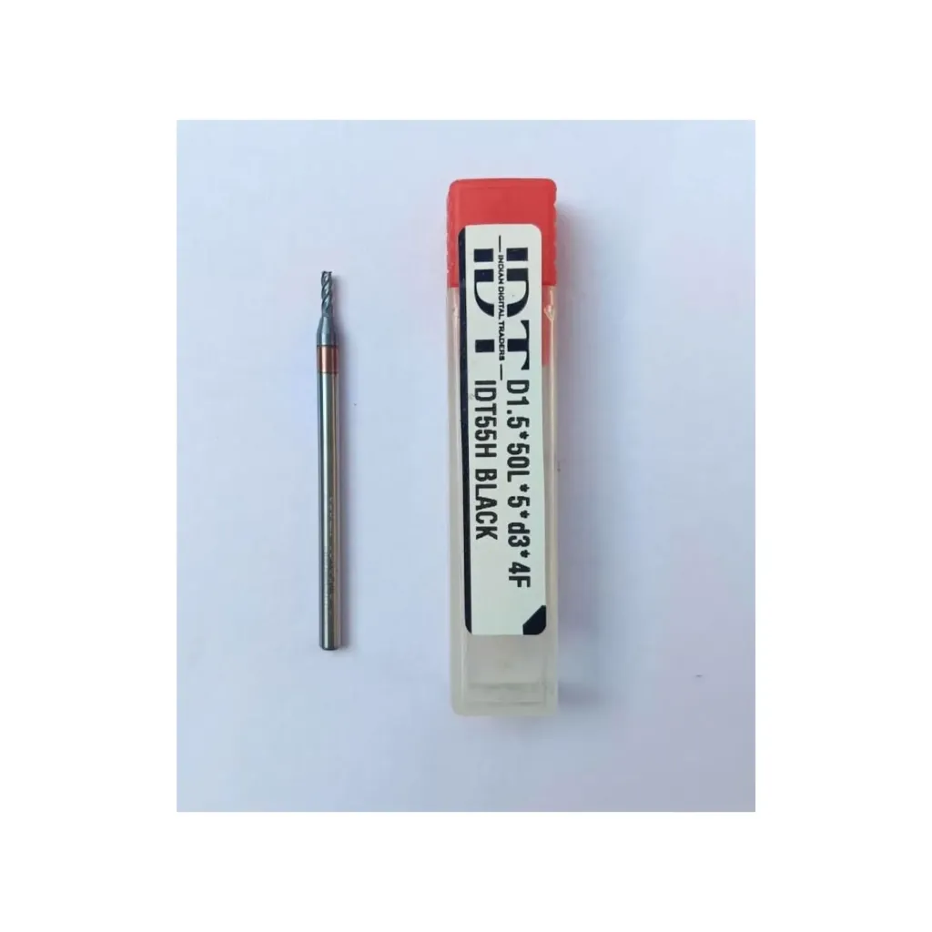 Carbide Endmill D1.5*50L*FL5*d3*4F 55HRC Black Premium