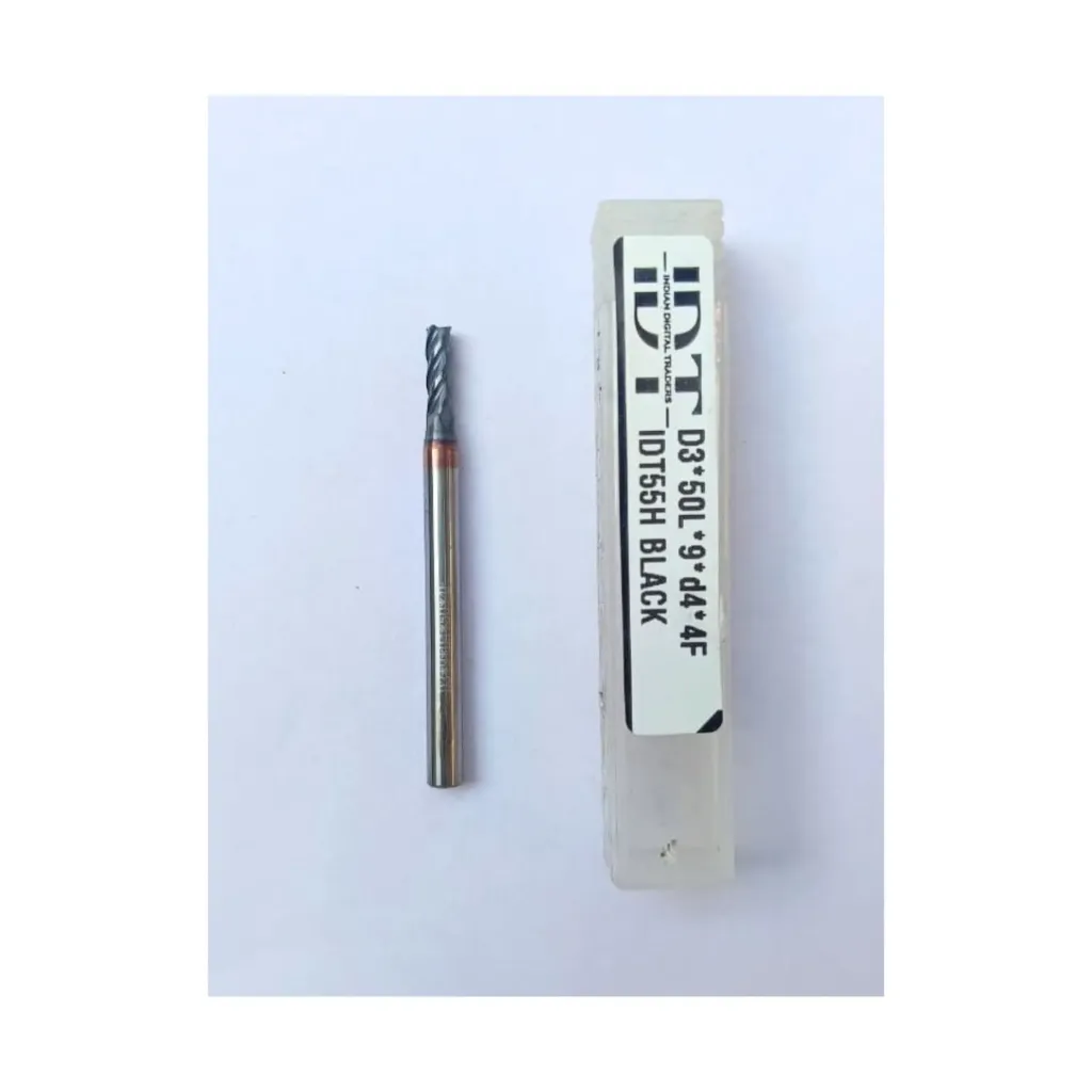Carbide Endmill D3*50L*FL9*d4*4F 55HRC Black Premium