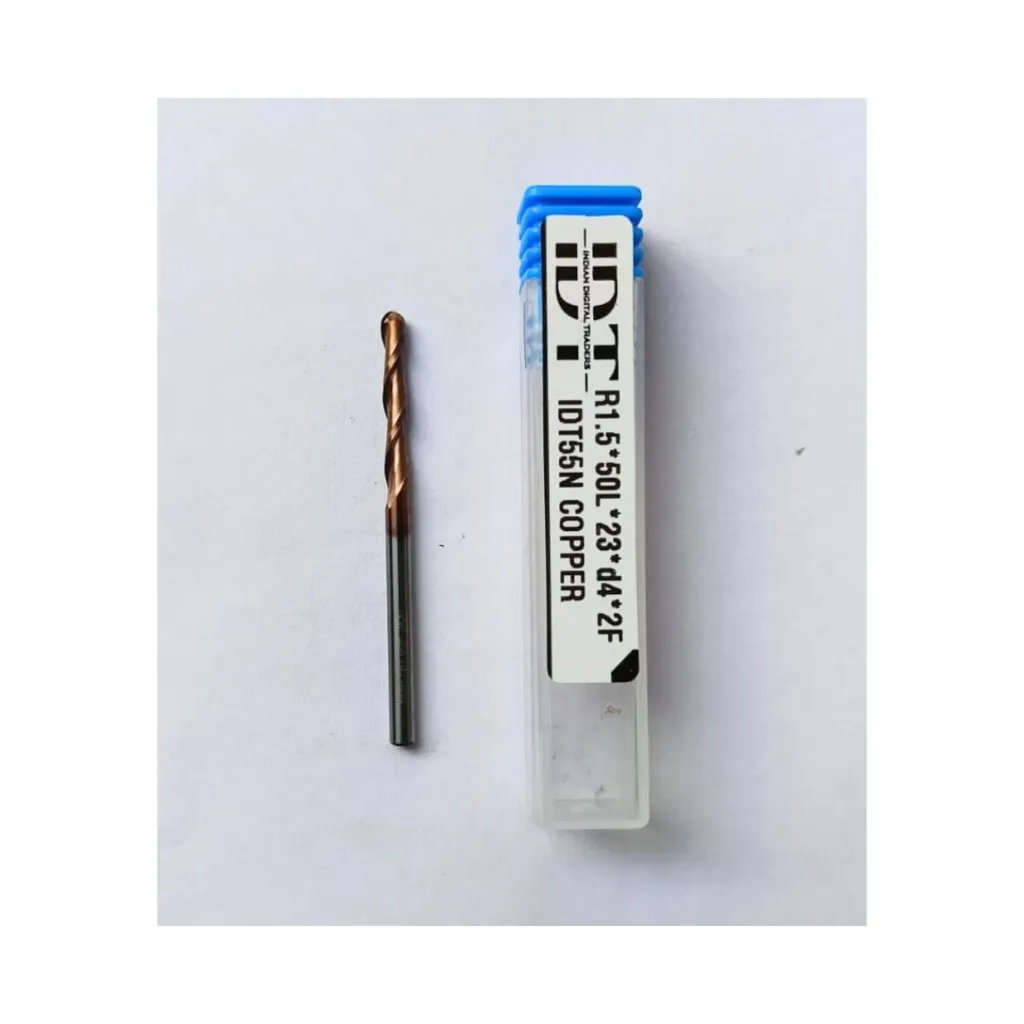 Carbide Ballnose R1.5*50L*FL23*d4*2F 55HRC Copper Standard
