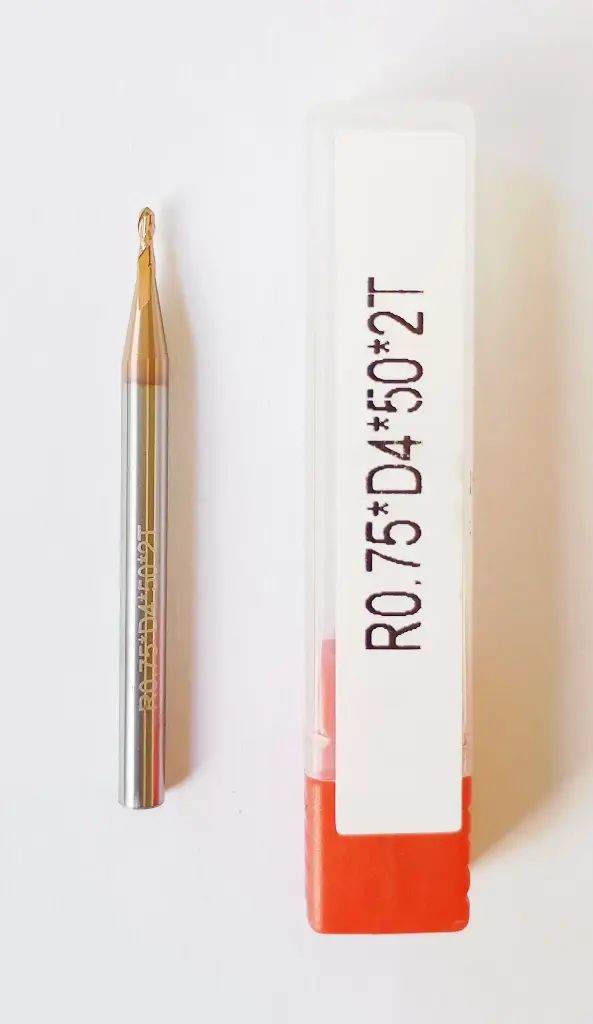 Carbide Ballnose R0.75*50L*FL9*d4*2F 55HRC Copper Standard