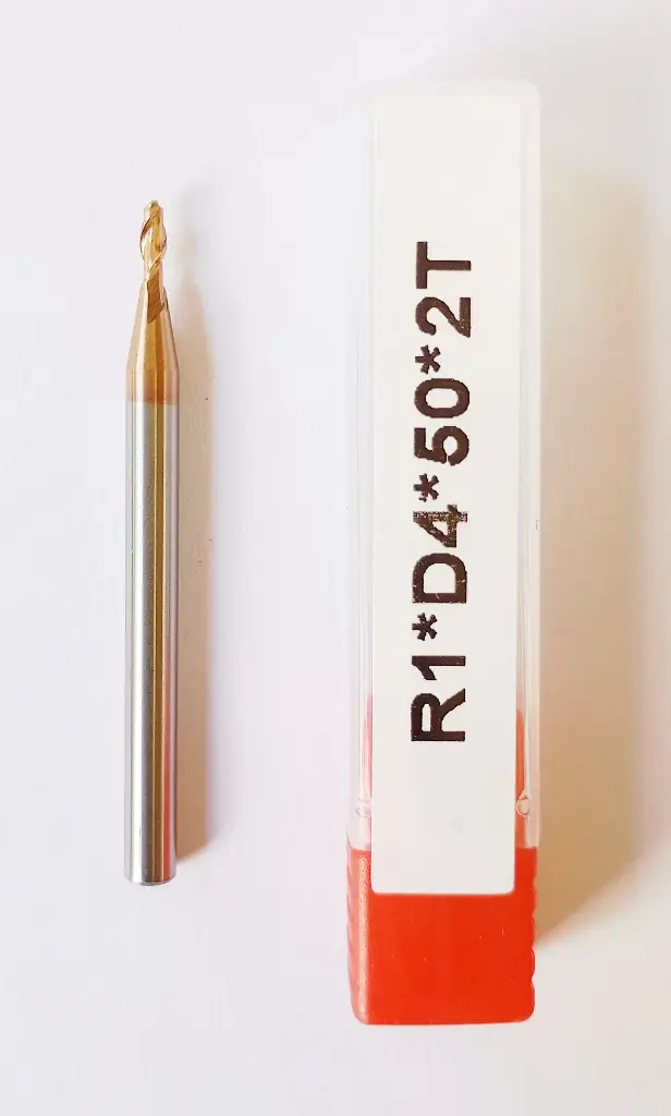 Carbide Ballnose R1*50L*FL9*d4*2F 55HRC Copper Standard