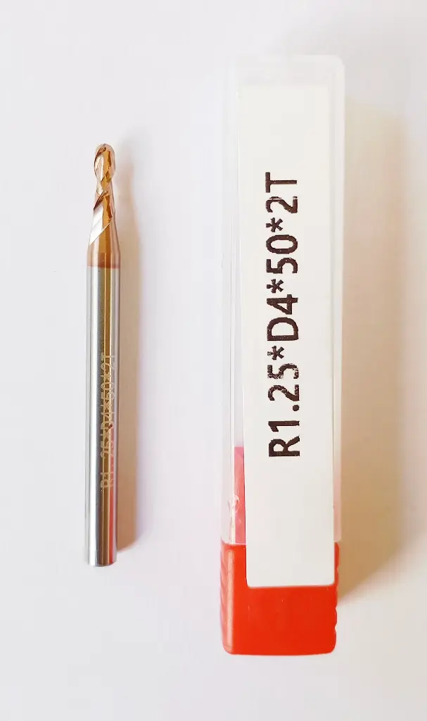 Carbide Ballnose  R1.25*50L*FL12*d4*2F 55HRC Copper Standard
