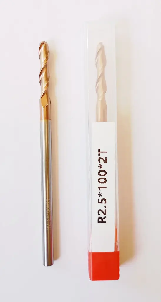Carbide Ballnose R2.5*100L*FL19*d5*2F 55HRC Copper Standard