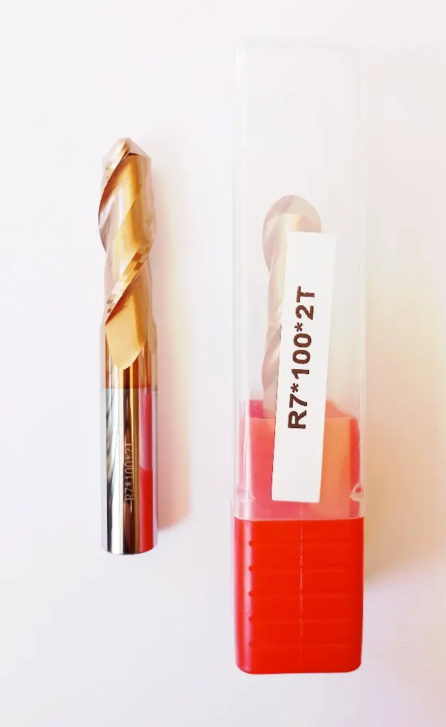 Carbide Ballnose R7*100L*FL56*d14*2F 55HRC Copper Standard