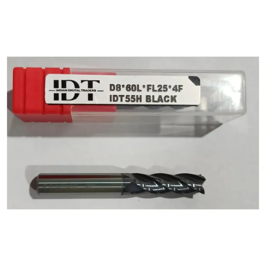 Carbide Endmill D8*60L*FL25*d8*4F 55HRC Black Premium