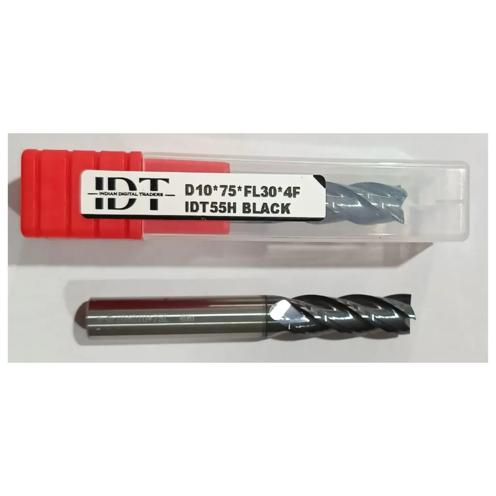 Carbide Endmill D10*75L*FL30*d10*4F 55HRC Black Premium
