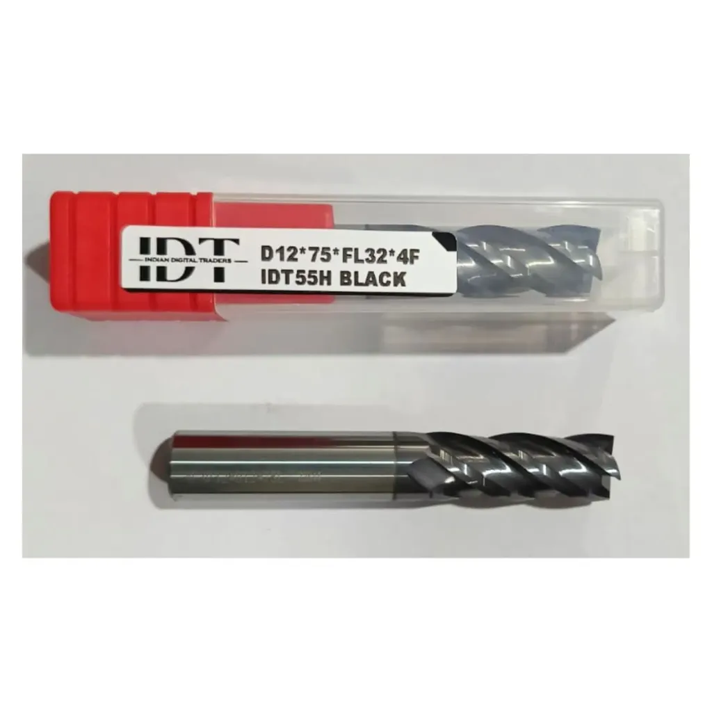 Carbide Endmill D12*75L*FL32*d12*4F 55HRC Black Premium