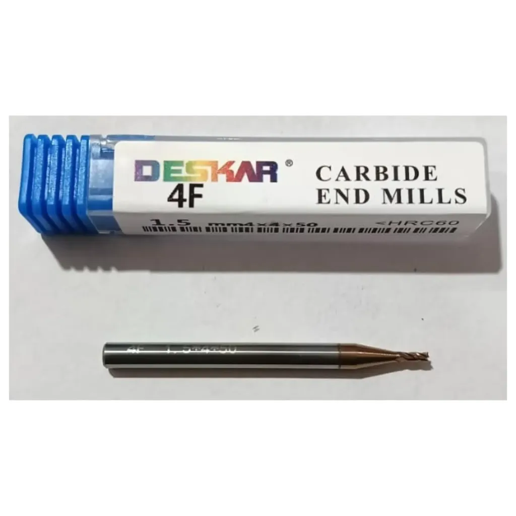 Deskar Endmill D1.5*50L*FL4*d4*4F HRC60