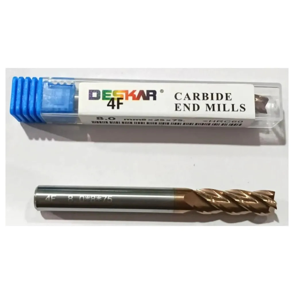 Deskar Endmill D8*75L*FL25*d8*4F HRC60