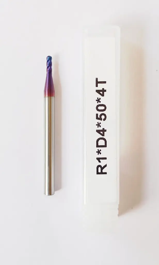 Carbide Ballnose R1*50L*FL7*d4*4F 65HRC Blue Standard