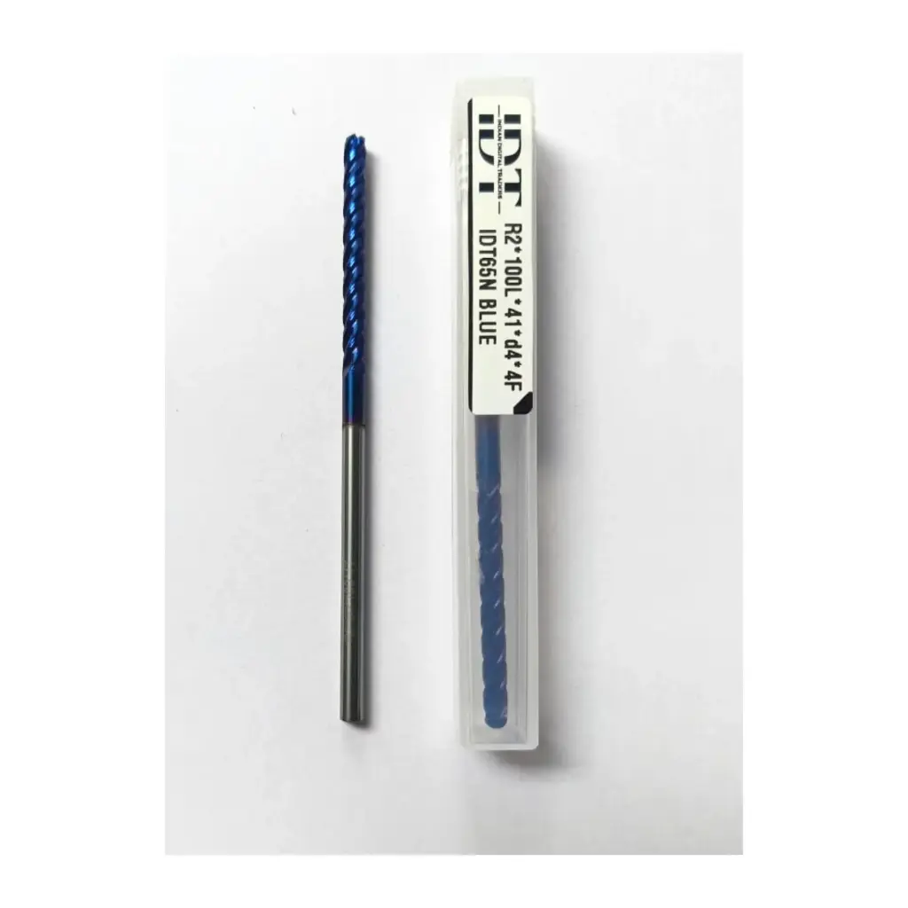 Carbide Ballnose R2*100L*FL41*d4*4F 65HRC Blue Standard