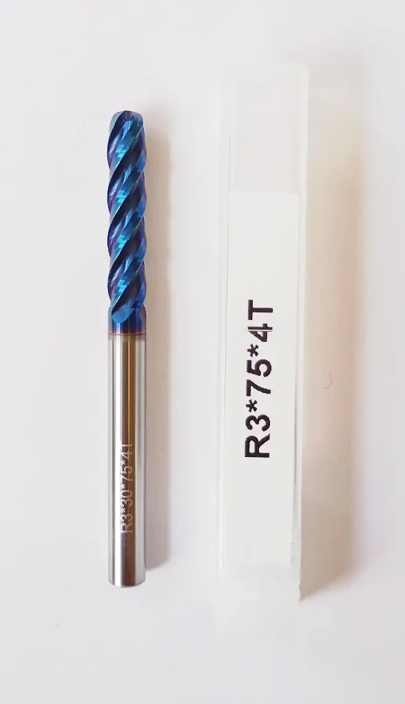 Carbide Ballnose R3*75L*d6*4F 65HRC Blue Standard
