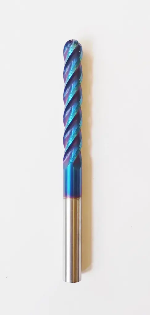 Carbide Ballnose R4*100L*d8*4F 65HRC Blue Standard