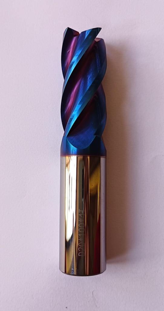Carbide Ballnose R10*100L*d20*4F 65HRC Blue Standard