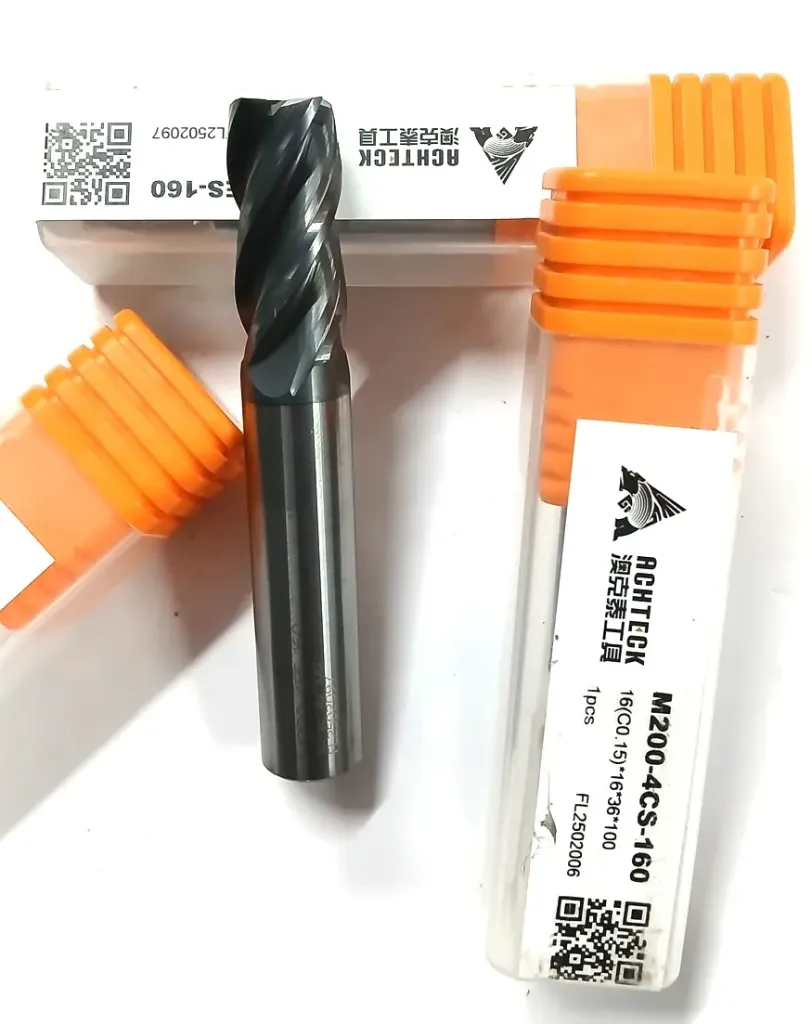 Carbide Endmill D16*100L*FL36*d16*4F 55HRC Black ACHTECK