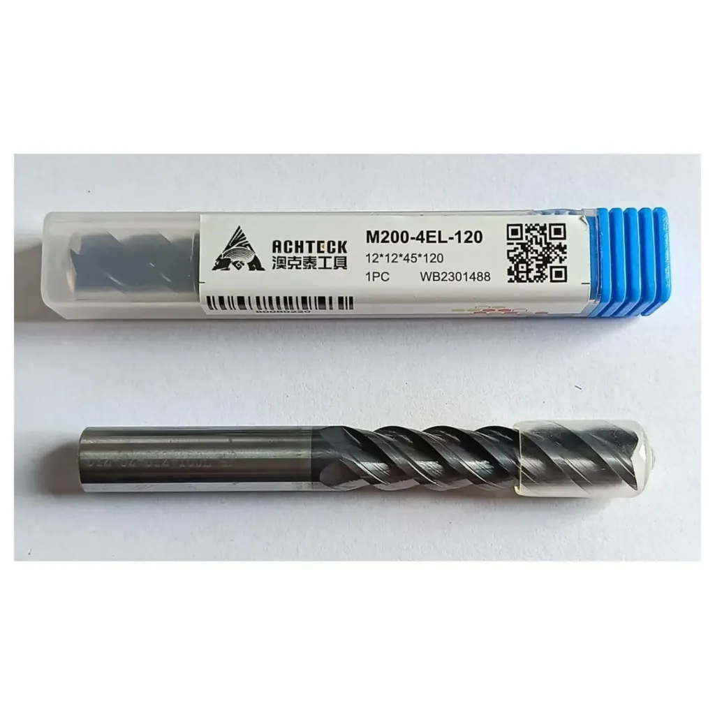 Carbide Endmill D12*100L*FL45*d12*4F 55HRC Black ACHTECK
