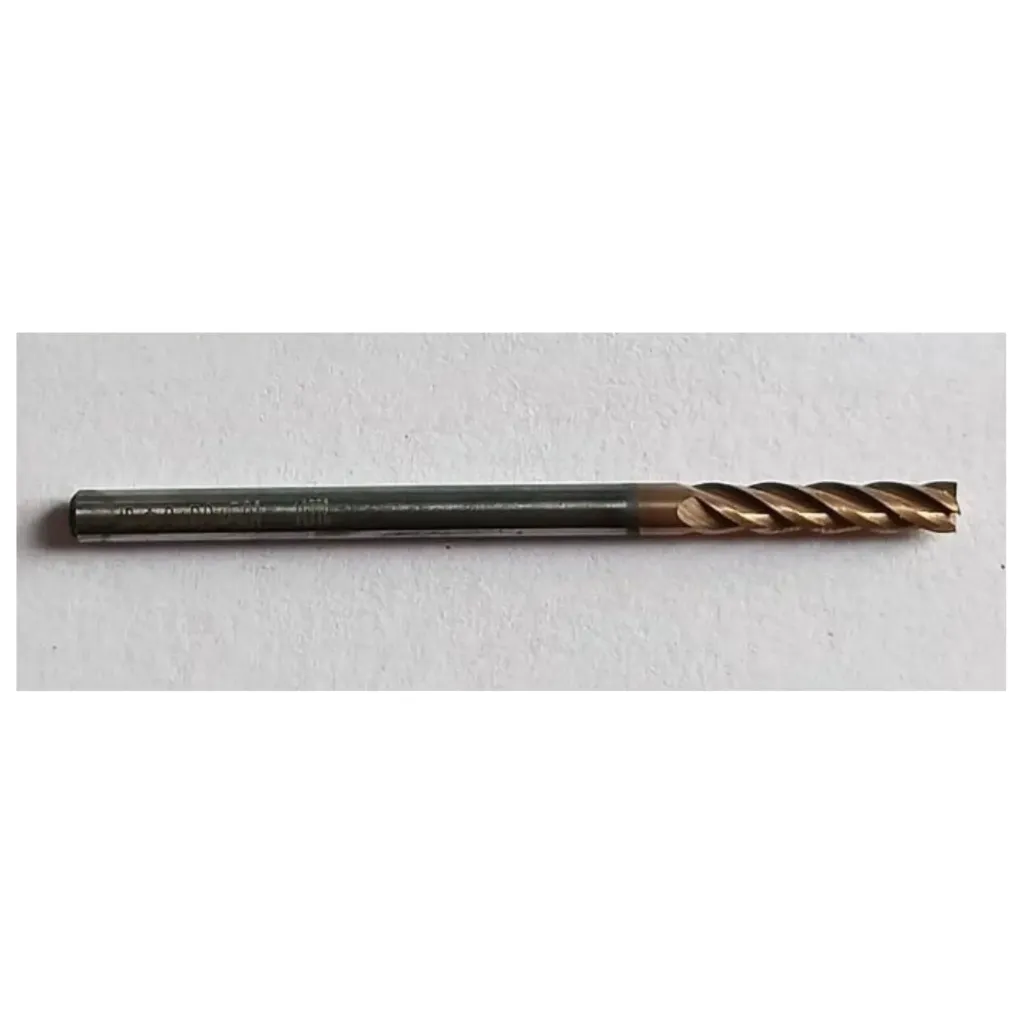 Carbide Endmill D3*50L*FL9*d3*4F 55HRC Copper White Nobe