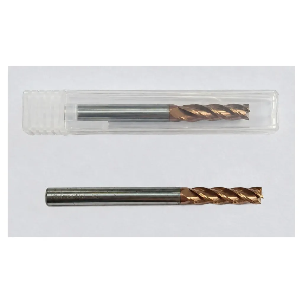 Carbide Endmill D6*75L*FL25*d6*4F 55HRC Copper White Nobe