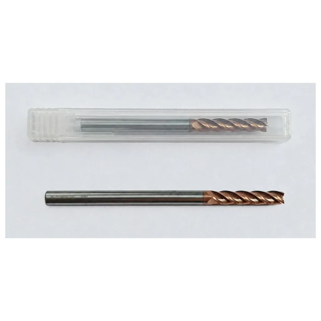 Carbide Endmill D6*100L*FL28*d6*4F 55HRC Copper White Nobe