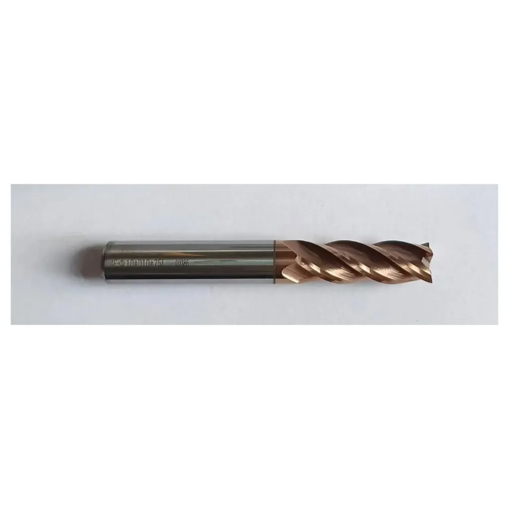Carbide Endmill D10*75L*FL30*d10*4F 55HRC Copper White Nobe