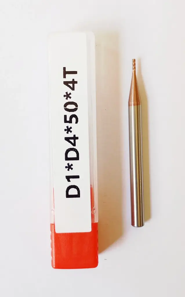 Carbide Endmill D1*50L*FL2*d4*4F 55HRC Copper Standard