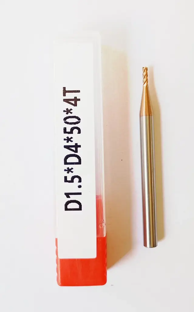 Carbide Endmill D1.5*50L*FL4*d4*4F 55HRC Copper Standard