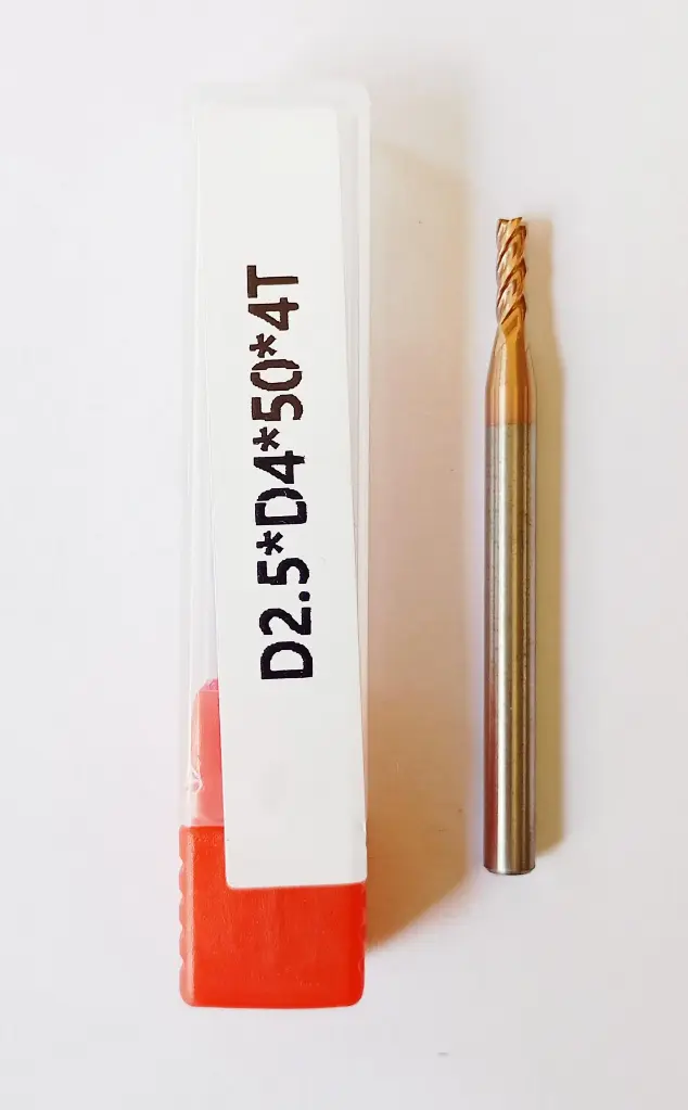 Carbide Endmill D2.5*50L*FL7*d4*4F 55HRC Copper Standard