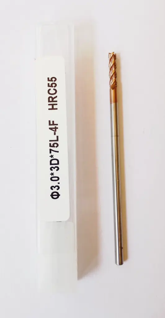 Carbide Endmill D3*75L*FL12*d3*4F 55HRC Copper Standard