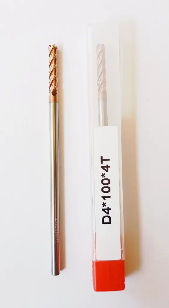 Carbide Endmill D4*100L*FL20*d4*4F 55HRC Copper Standard