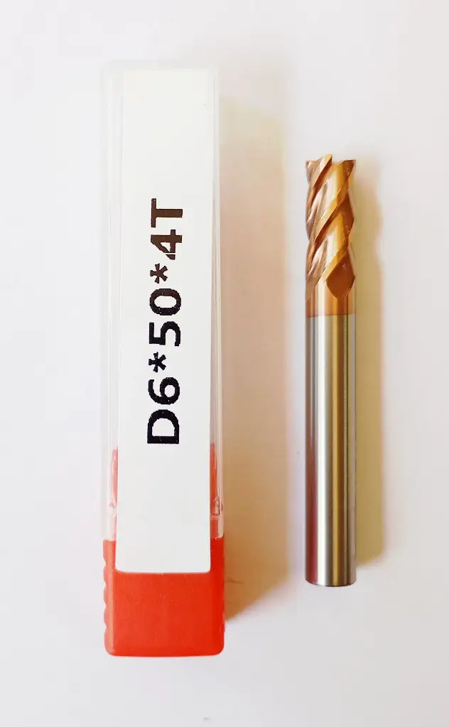 Carbide Endmill D6*50L*FL15*d6*4F 55HRC Copper Standard