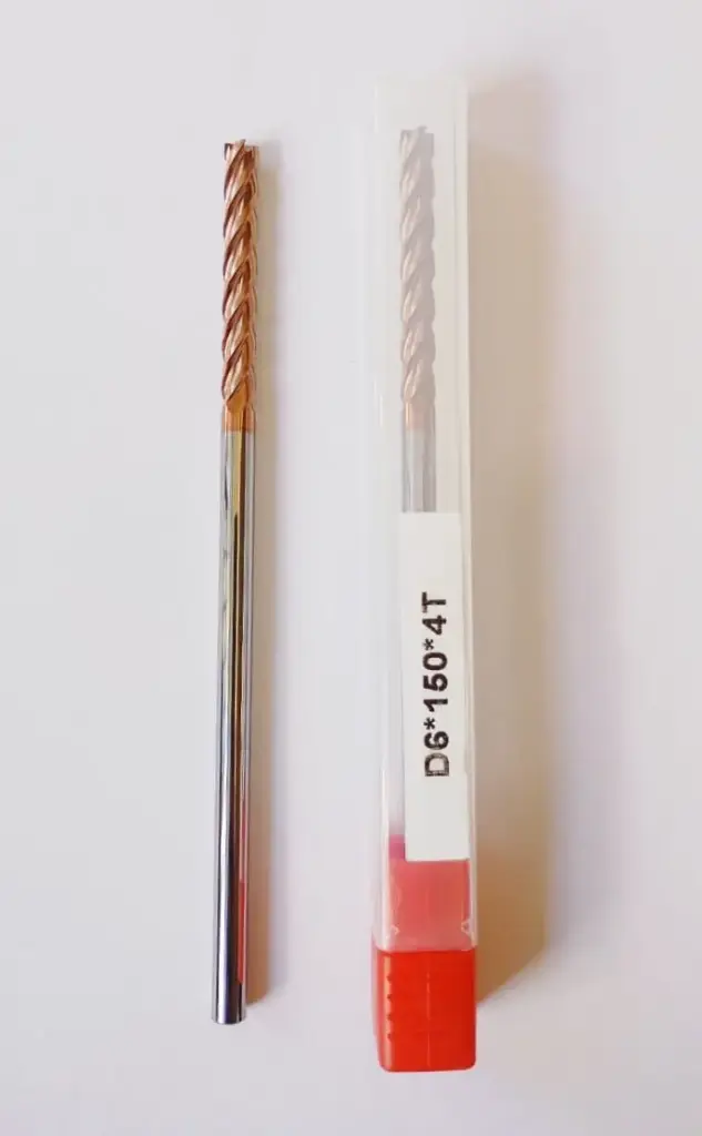 Carbide Endmill D6*150L*FL44*d6*4F 55HRC Copper Standard