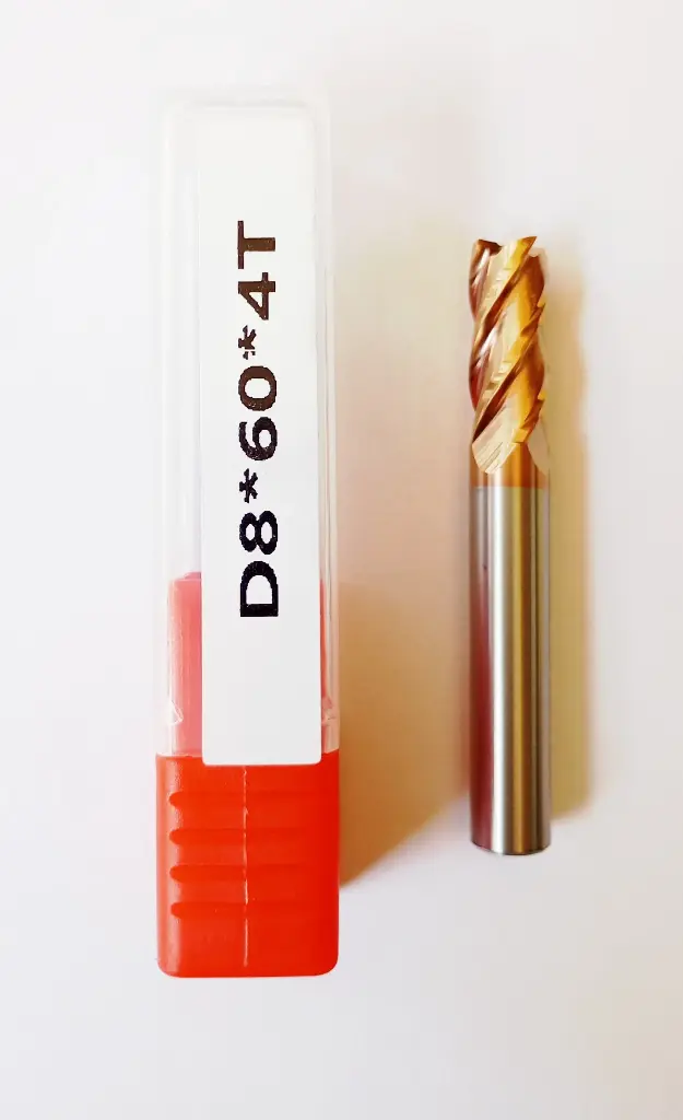 Carbide Endmill D8*60L*FL20*d8*4F 55HRC Copper Standard