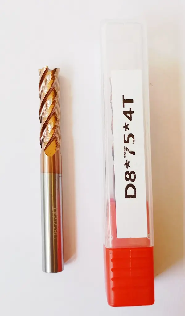 Carbide Endmill D8*75L*FL25*d8*4F 55HRC Copper Standard