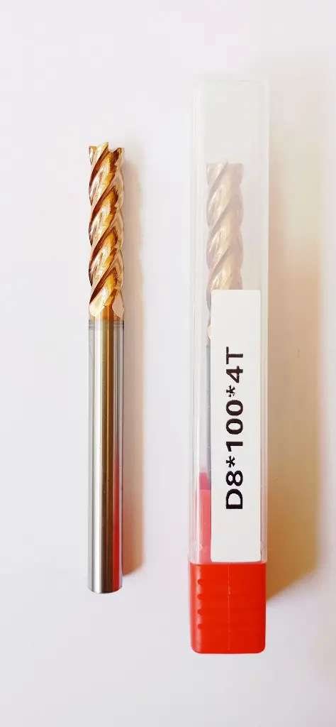 Carbide Endmill D8*100L*FL35*d8*4F 55HRC Copper Standard
