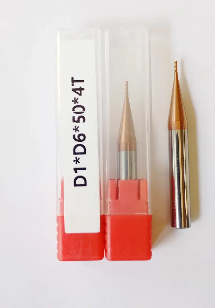 Carbide Endmill D1*50L*FL3*d6*4F 55HRC COPPER (6mm shank)