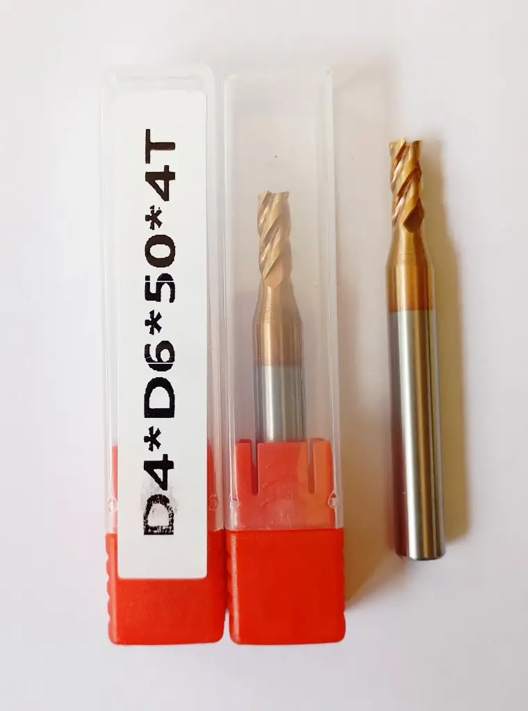 Carbide Endmill D4*50L*FL12*d6*4F 55HRC COPPER (6mm shank)