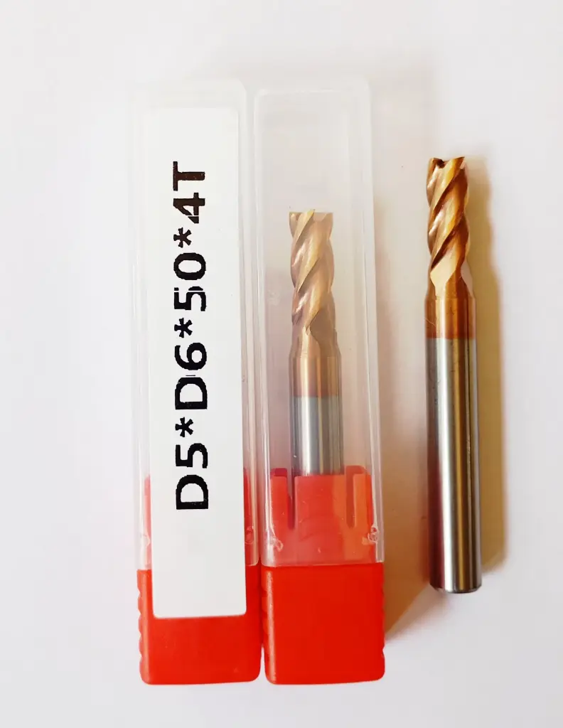 Carbide Endmill D5*50L*FL15*d6*4F 55HRC COPPER (6mm shank)